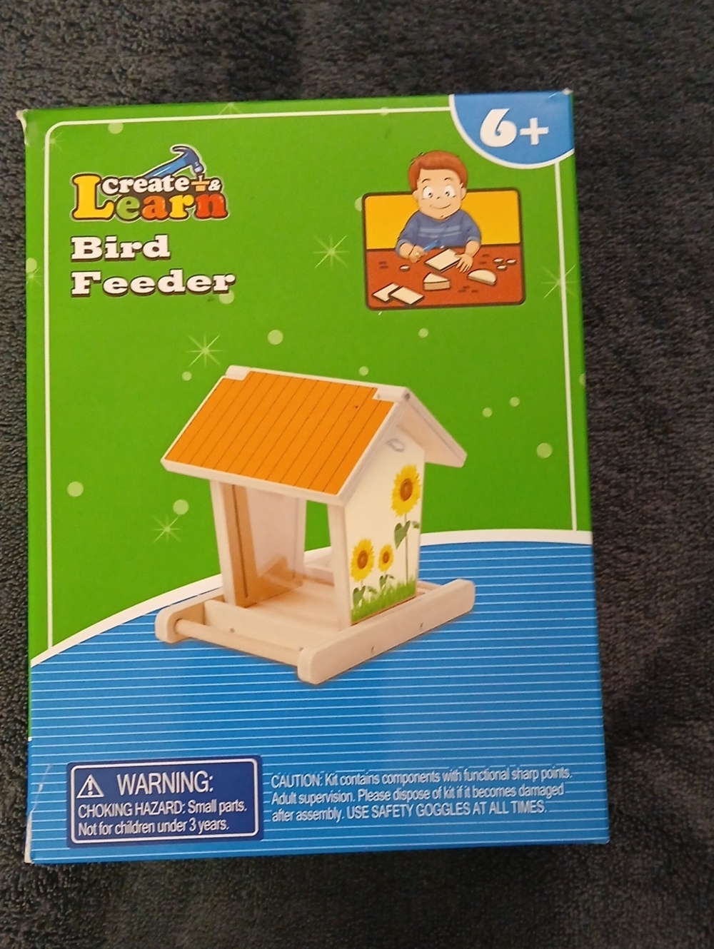 Create And Learn Kids Bird Feeder Kit - Orange Roof